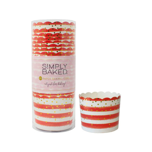 SOP Large Paper Baking Cup - Red Stripe