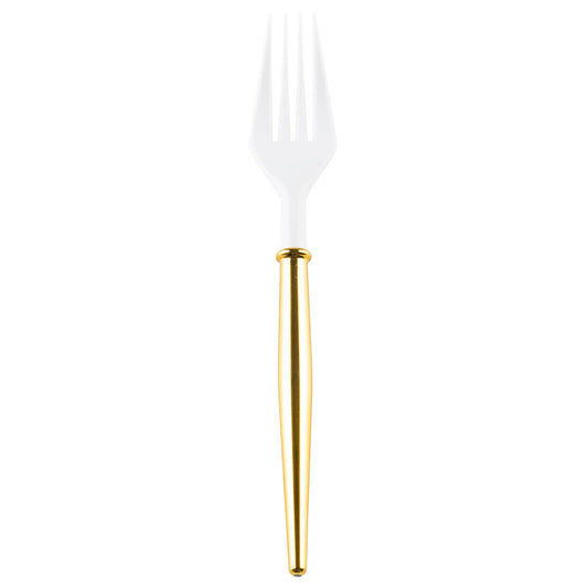 SOP Cocktail Fork - White and Gold