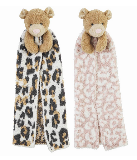 Leopard Bear Lovey Blankets